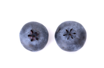 Fresh blueberry isolated on white background closeup