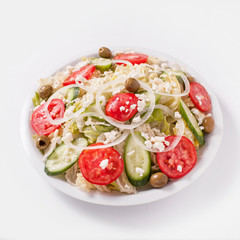 Large plate of vegetable salad