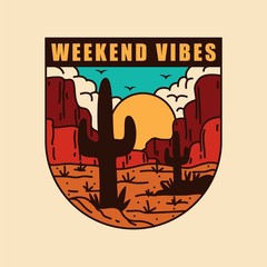 simple logo nature design, for t-shirt prints, patches, emblems, posters, badges and labels and other uses