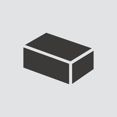 Brick work icon isolated of flat style. Vector illustration.