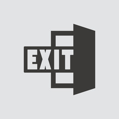 Fototapeta na wymiar exit icon isolated of flat style. Vector illustration.