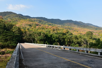 Bridge over Nan River, Nanoi, Thailand.