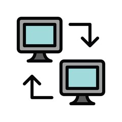 Television and technology related TV vector in editable stroke