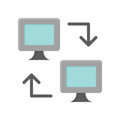 Television and technology related TV vector in flat design