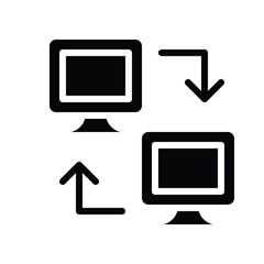 Television and technology related TV vector in solid style