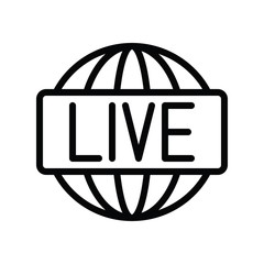 Television and technology related wold news vector in lineal or editable stroke design