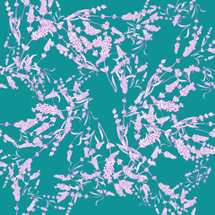 Modern abstract design template with pink lavender violet pattern on purple background for textile design. Fabric texture.