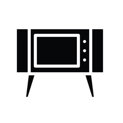 Television and technology related old TV vector in solid style