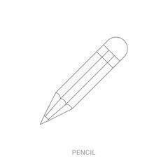 Pencil icon flat design vector isolated