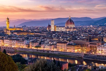 Wall murals Florence Sunset over Firenze