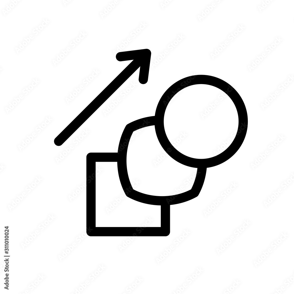 Fototapete morphing shape icon. transition of geometric figures. morph one object to another. adjustable stroke