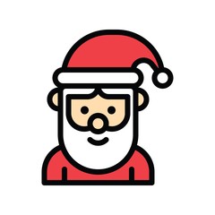 Xmas related Santa clause avatar with editable stroke