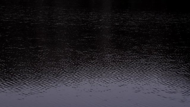 Pond, lake or river. The movement of water in the lake due to the blowing wind in the late evening. Dark water in the lake (river). Close-up.Water Caustics, surface of black water ripple background.