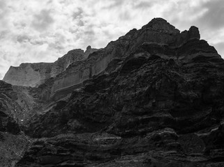 Black and forboding cliffs