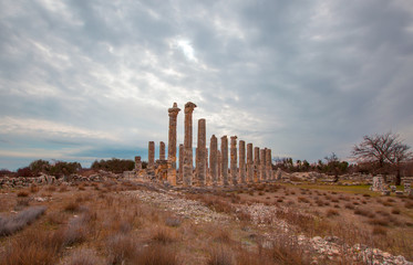 The Temple of Zeus of Diokaesareia ( Uzuncaburc ) Ancient City in Mersin, Turkey