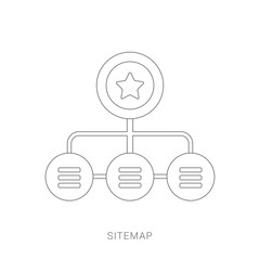 Site map icon vector, filled flat sign