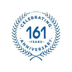 161 years design template. 161st logo. Vector and illustration.