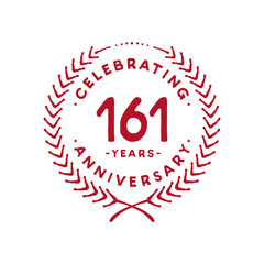 161 years design template. 161st logo. Vector and illustration.