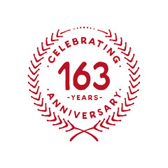 163 years design template. 163rd logo. Vector and illustration.