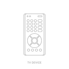 Remote control. Flat colorful illustration. TV remote controller.