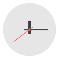 Wall clock without numbers vector icon flat isolated