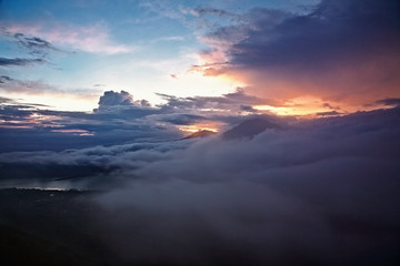 sunrise from mount Batur, Bali