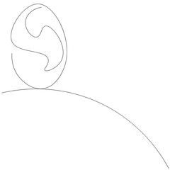 Easter background with egg vector illustration