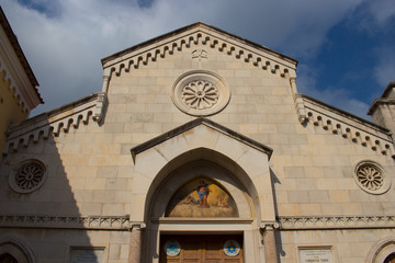 Front view of the Sorrento Cathedral