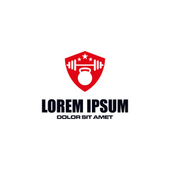 Creative logo design concept of fitness vector