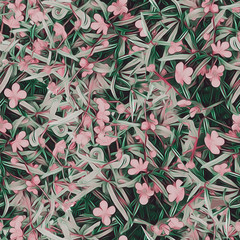 Field flowers seamless pattern. Watercolor background.