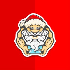 Santa Claus gaming logo mascot player logo, e sport logo, santa claus with joystick vector