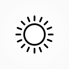 Sun icon. Weater isolated symbol