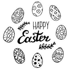 Hand written Happy Easter.