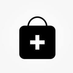 Obraz premium medicine first aid briefcase bag icon