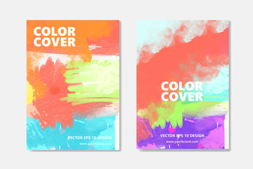 Abstract color, paint vector background, cool wall decoration, cover template, brush effect 