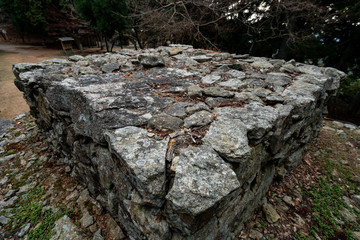 Kumayama ruin in Okayama, Japan.