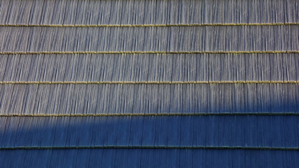 Roofing close up during sunset