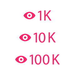 Red Social network notify icon, vector counter