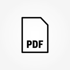 PDF vector icon in modern design style for web site and mobile app