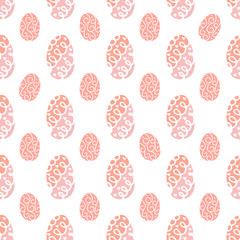 Vector seamless simple pattern with colored easter eggs