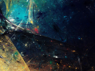 abstract chaotic fractal background 3D rendering illustration