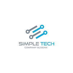 Simple Tech logo company simple letter s symbols