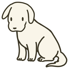 座っている犬のイラスト