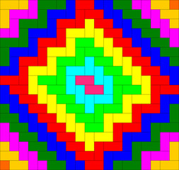 Colorful zigzag chevron pattern background. Rectangles and squares repeat pattern background vector.