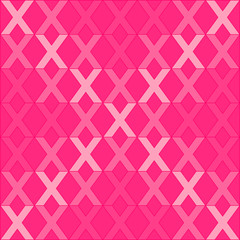 Pink X alphabet pattern background vector. Repeat X letter on pink background.