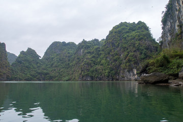 Floating Fishing Village in Ha long Bay, Vietnam