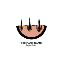 Hair treatment logo vector icon template