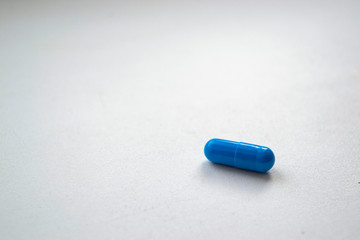 pills on white background
