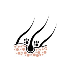 Hair treatment logo vector icon template