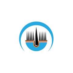 Hair treatment logo vector icon template